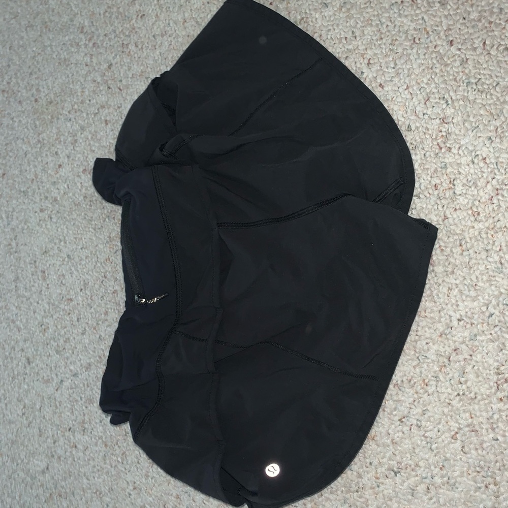 black lululemon speed up shorts